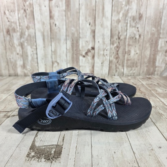 Chaco Shoes - Chaco Women's Multicolor Strappy Sandals - Blue/Black